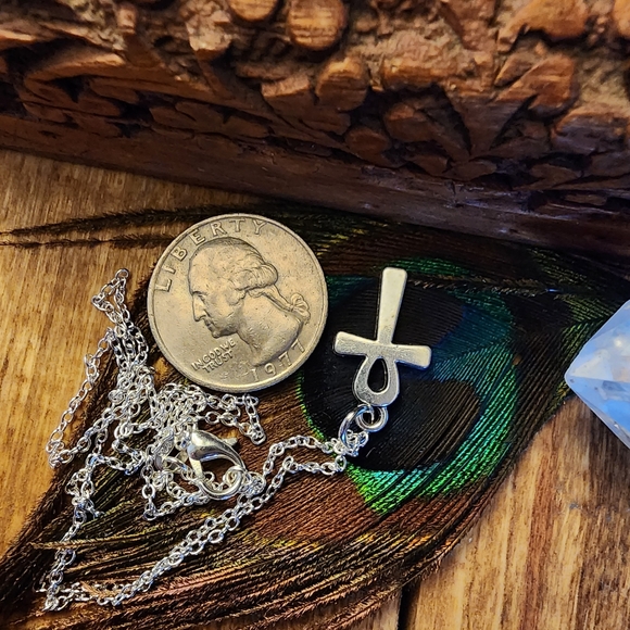 Ankh Necklace 925 Stamped Sterling Silver Chain Egyptian Cross Pendant Necklace - Picture 10 of 14